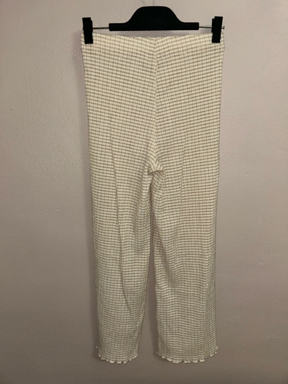 Wilfred verona Beige seersucker Waffle-Knit Wide-Leg Pants - Picture 3 of 4